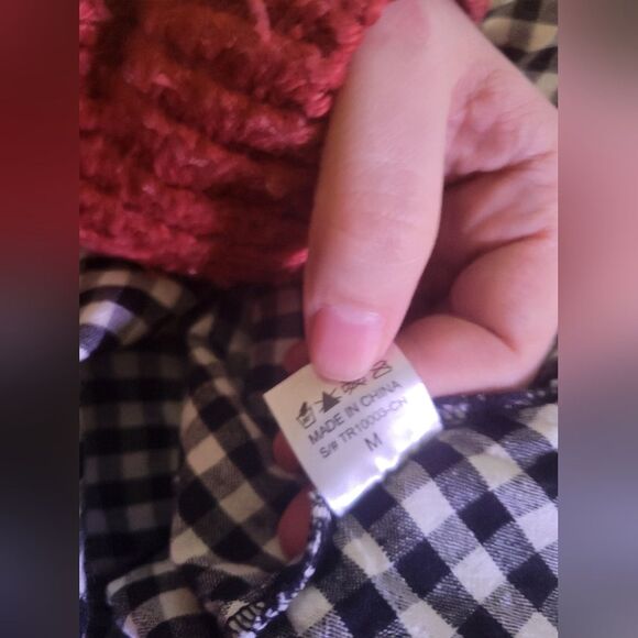 Mod Ref Blouse Top White Black Size Medium - Picture 4 of 9